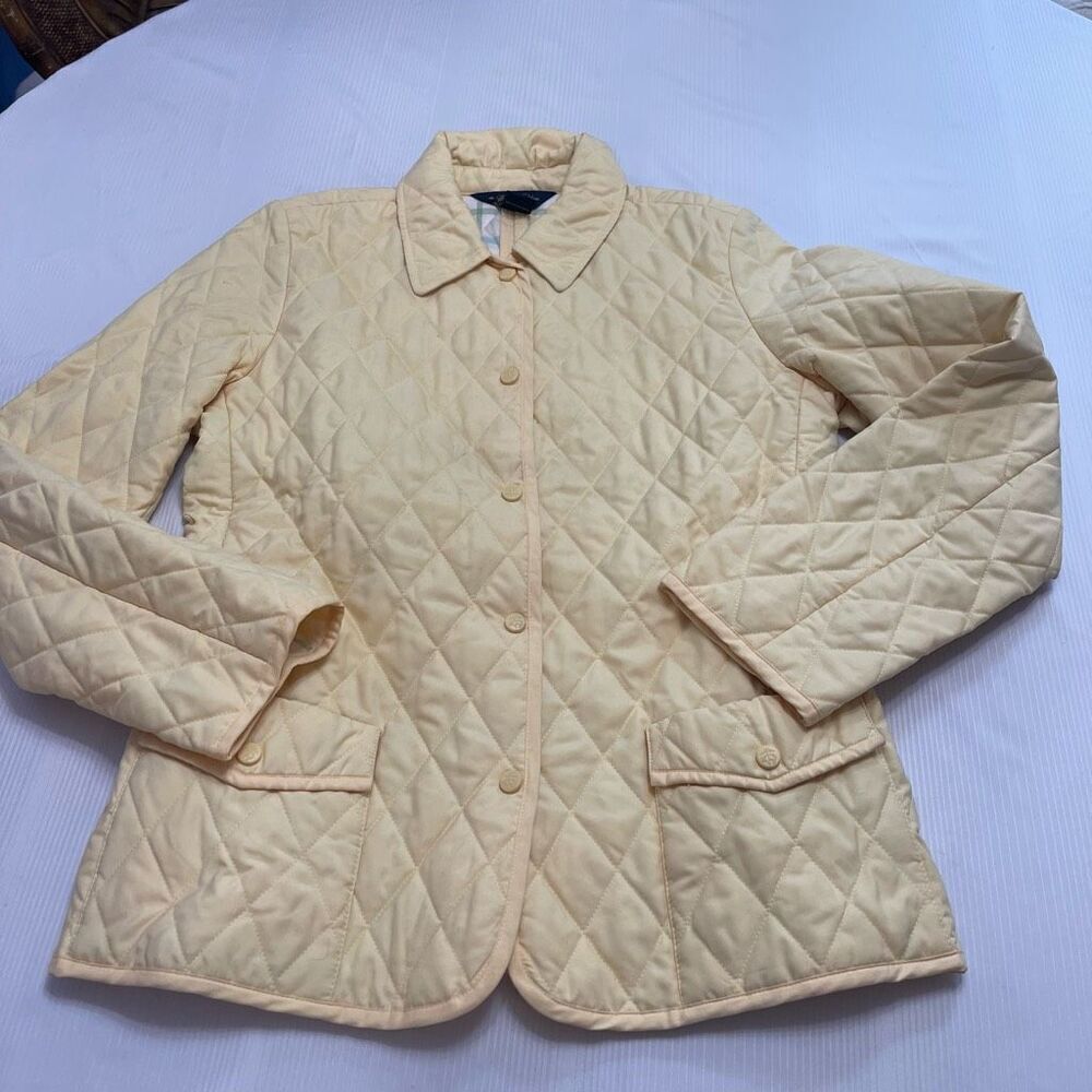 Brooks Brothers Women’s Yellow Quilted Jacket Size 10
